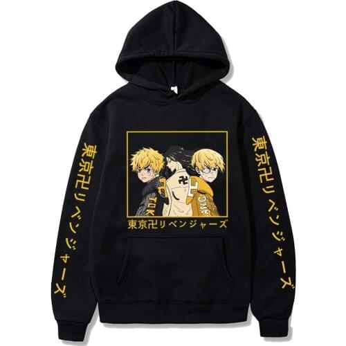 New Japanese Anime Tokyo Revengers Hoodies Men Cartoon Hip Hop Streetwear Unisex Tops Funny Sweatshirts Male