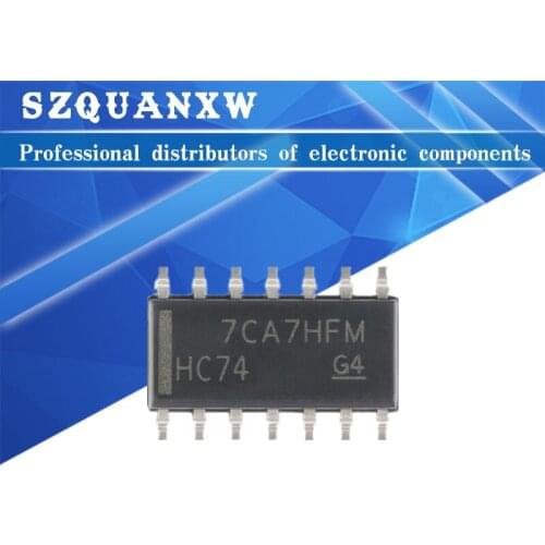 10PCS 74HC74D SOP14 74HC74 SOP SN74HC74DR SOP-14 SN74HC74 SMD new and original IC