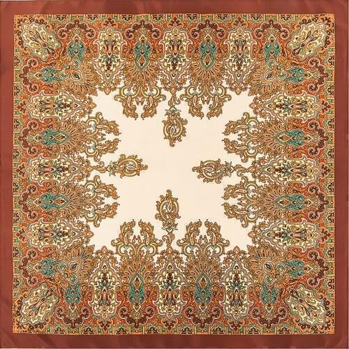 100cm*100cm 2018 Silk Twill Luxury Brand Silk Scarf For fashion Women Large Square Scarves Headband Paisley Print Shawl Hijab