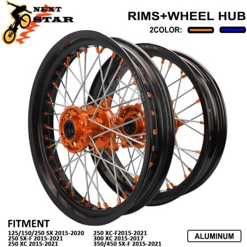 2.5x17 3.5x17 Front Rear Wheels Rims Hubs Spacers For KTM SX125 150 250 XC250 SX250F SXF250 XC250 XC350 XCF250 SXF 450 2015-2021