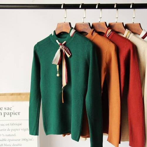 2019 Autumn scarf Sweater jumpers pull femme Women knitted Pullovers