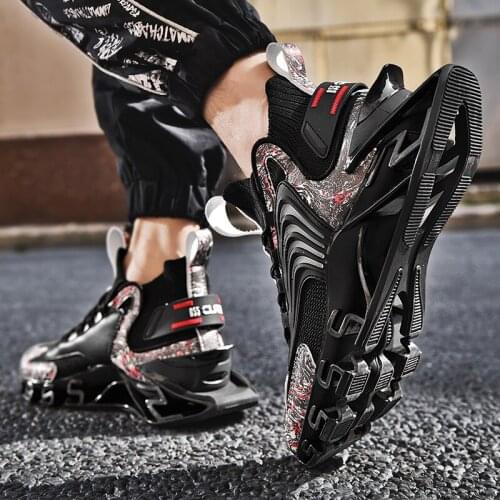 2021New Fashion Running Shoes for Men Outdoor Breathable Sneakers Antiskid Blade Damping Outsole Sport Shoes Training Zapatillas