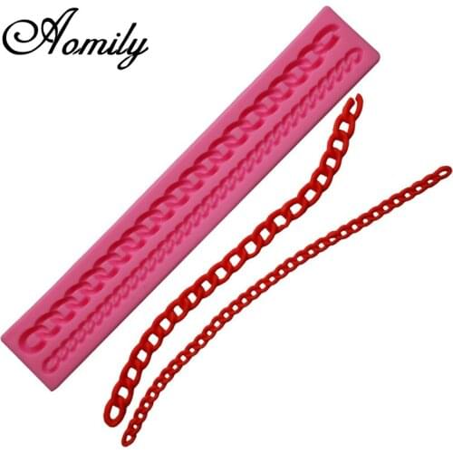 Aomily 3D Bracelet Silicone Pearl Fondant DIY Mould Cake Border Decorating Molds Sugar Icing Gumpaste Kitchen DIY Baking Tools