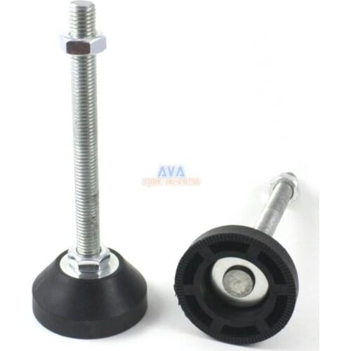 4 Piece M12 x 120mm Adjustable Lathe Leg Furniture Leveling Feet Pad / 60mm Base