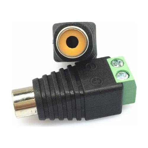 5pcs/lot RCA Female Plug to AV Terminal Connector Adapter No Welding for Audio and Video