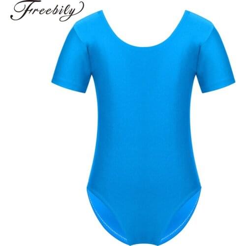 Girls Basic Solid Color Stretchy Professional Ballet Dance Leotards Child Gymnastics Leotards for Girl Kids Ballerina Bodysuit