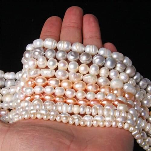 Natural Fine 100% Freshwater Pearl Irregular Shape Beads For Jewelry Making DIY Bracelet Necklace Accessories Supplie Strand 14"