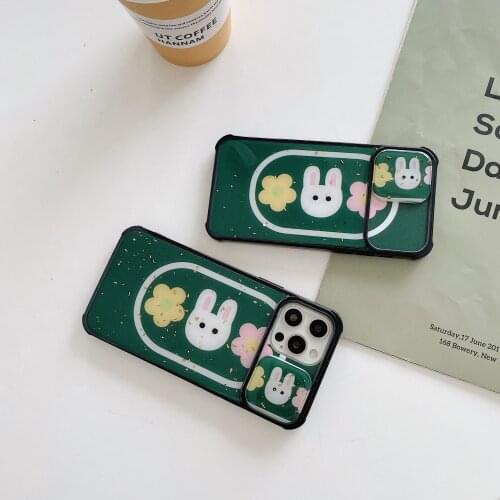 Luxury Spark Gold Bunny Camera Lens Shockproof Case for IPhone 12 Pro 11 Pro XS XR X 6 6s 8 7 Plus Soft Silicone Back Bumper