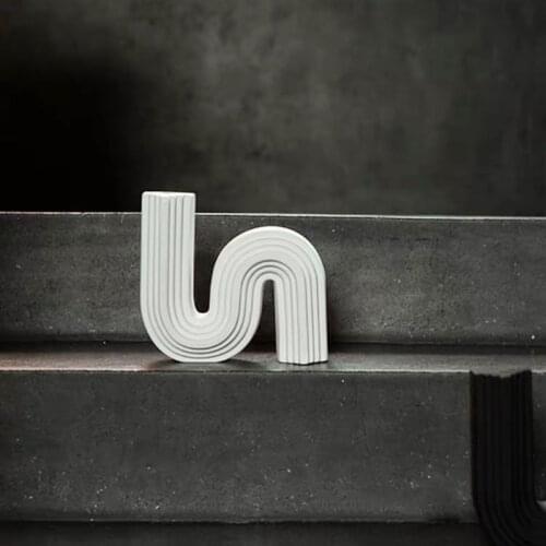 Abstract Geometric Line Candle Mold Morandi Aesthetic Candle Silicone Molds Plaster Home Decor Striped Candle Wax Mould