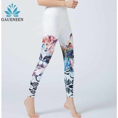 GAUENEEN Women Yoga Pants High Waist Digital Printed Leggings Female Jogging Workout Running Sports Tights Push Up Leggins