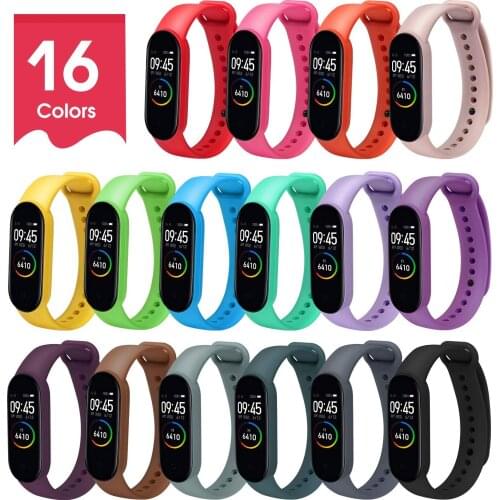 Gosear 16 Colors Classic Style TPE Watch Bands Wristband Bracelets Replacement Strap for Xiaomi Mi Band 5 Fitness Tracker