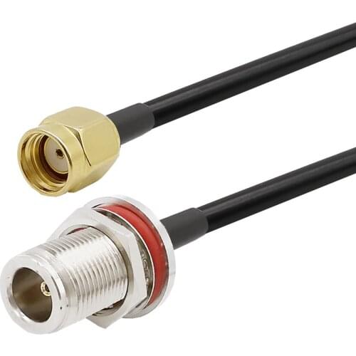 RP SMA Male to N Type Female RG58 Cable For 4G LTE Router Gateway RTL SDR USB ADS-B Receiver Ham Radio Amateur Radio IP Camera