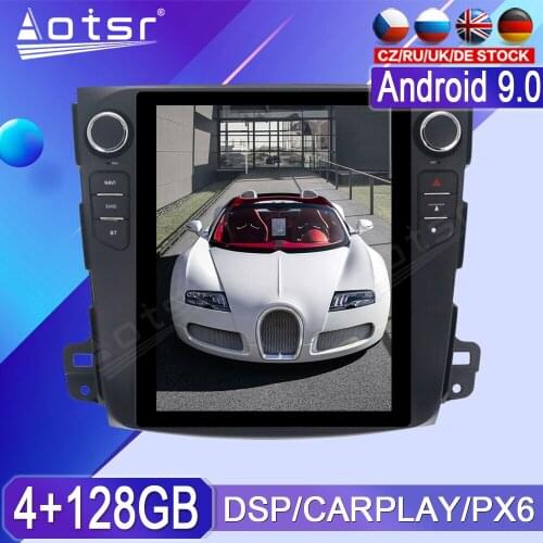 For Mitsubishi Outlander Android Radio Tape Recorder 2006-2012 Car Multimedia Player Stereo Head Unit PX6 Tesla GPS Navi No 2din