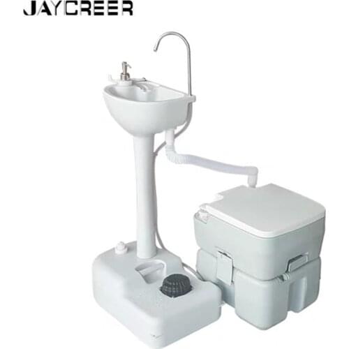 JayCreer Outdoor BathRoom Sink And Faucet Complete Sets For RV ,Camping, Boat ,Sail ,Home Garden,Hospital CDC