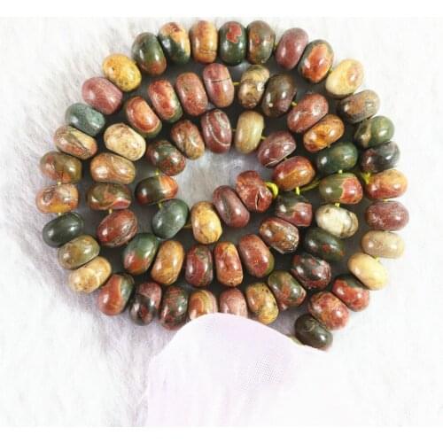 Natural Picasso Stone 5x8mm Abacus Loose Beads Diy Jewelry Loose Beads Findings Accessories 15" B374