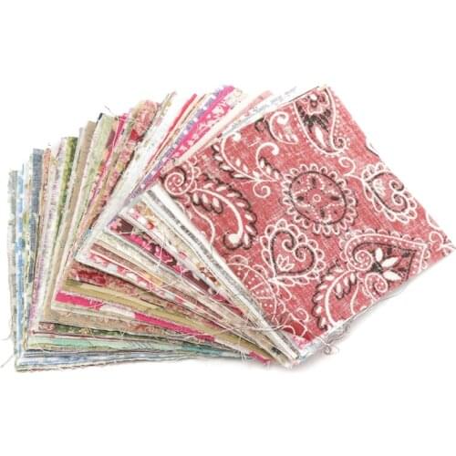 New 100Pcs 10x10cm Square Floral Cotton Fabric Patchwork Cloth For DIY Craft Sewing