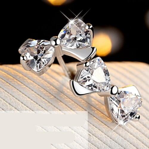 New Fashion Earrings Crystal Bow Retro Earrings Jewelry Factory Wholesale New Product Launch Distribution Boucle D'oreille