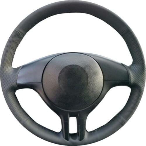 Customized Original DIY Genuine Leather Car Steering Wheel Cover For BMW E39 E46 325i E53 X5 Steering-Wheel Handlebar Braid