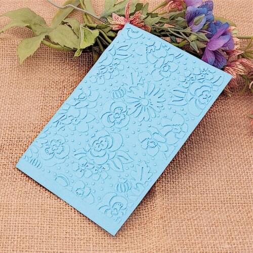 Black Flower Embossing Folders Plastic Halloween Scrapbooking DIY Template Fondant Cake Photo Album Christmas Card Making