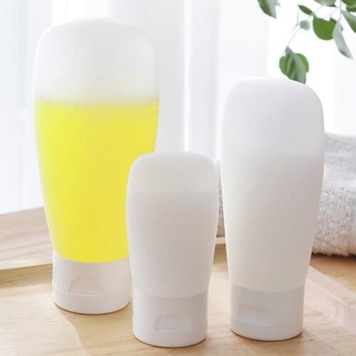 Portable Travel Mini Silica Shower Gel Press Liquid Soap Dispenser Women Shampoo Bottle Lotion Bottles Hand Sanitizer Pump