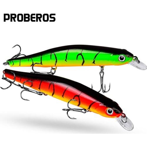 PROBEROS 1PC Minnow Bait 12.5cm 17.5g Topwater Fishing Lure Floating Wobbler Artifiicial Hard Lure Bass Swimbait Fishing Tackle