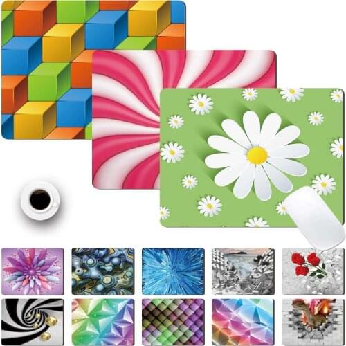 Durable Smooth PU Leather Computer Mouse-pad Anti-slip Waterproof 3D Pattern Mouse Mat Game Mousepad