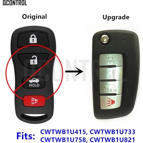 QCONTROL Remote Key Upgraded for Nissan Armada Frontier Qashqai Sunny Sylphy Tiida X-Trail Titan Xterra Murano Pathfinder Quest