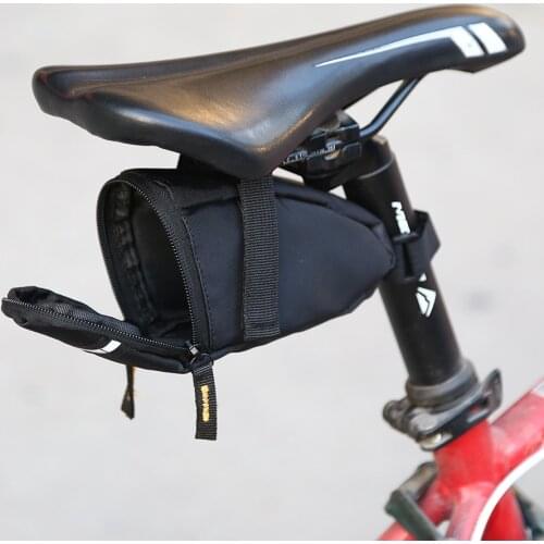 1L Capacity Bicycle Saddle Bag Rainproof MTB Mountain Road Bike Seatpost Rear Tail Storage Pouch Cycling Bicycle Accessories
