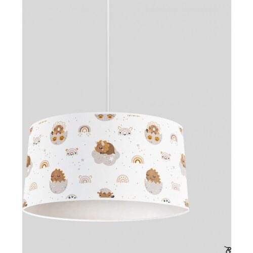 CDinosaurs in the Cloud White Boy Printing Patterned Kids Baby Room Bedroom Light Pendant Lamp Chandelier