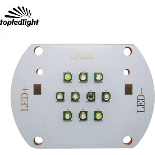 Topledlight 30W Cree XPE XP-E Aquarium Fish Tank Led Emitter Lamp Light 455NM 470NM 620NM 10000K 28-29V 1000mA Led Bulb Light