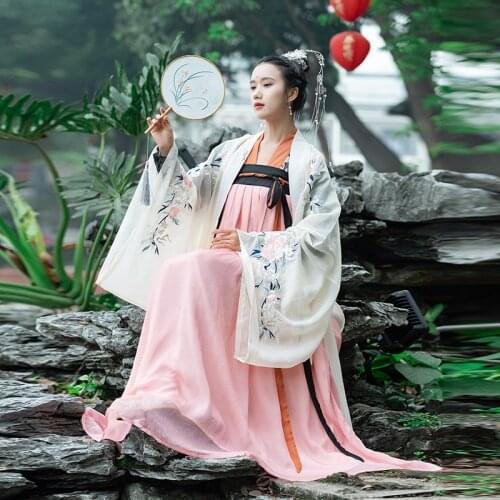 Traditionl Chinese Clothes for Women Fairy Hanfu Dress Costumes Ancient Tang Dynasty Princess Dresses Cosplay Costumes for Stage