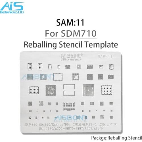 Amaoe SAM11 BGA Stencil Reballing For Samsung J720/A505/G8870/G887/A40S/A8S SDM710 Exynos7904 7904 CPU