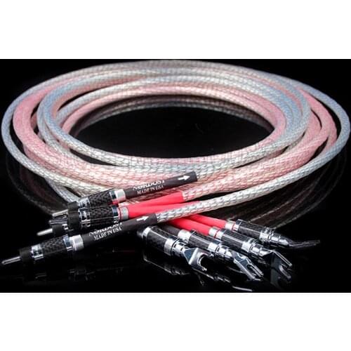 Yter Valhalla Audio hifi Loundspeaker cable with carbon fiber banana plug connector