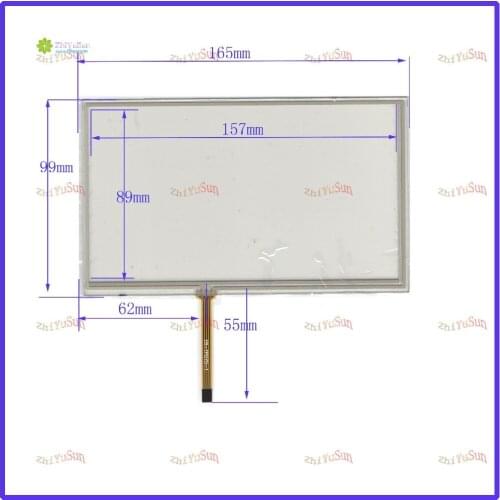 ZhiYuSun Wholesale 2PCS/lot 165*99 165mm*99mm 7inch 4 line touch screen panel Sensor glass Compabible for GPS CAR