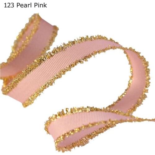 1-1/2 inch(38 mm)Decorative Gold Purl Fringe Grosgrain Ribbons