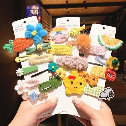 1 Set Winter New Cartoon Hairpins Gift Children Girls Kids Hair Clips Pin Barrettes Accessories Hair Ornament Hairclip Headdress