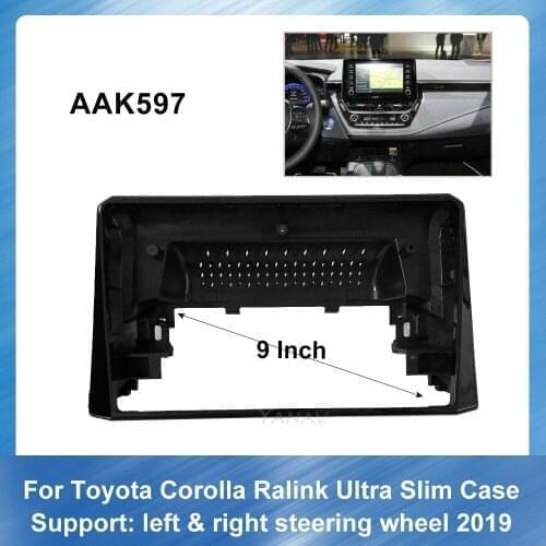 2 Din Car Radio Audio fascia Panel For-Toyota Corolla Ralink Ultra Slim Case 2019 Stereo Receiver Dash Installation DVD Frame
