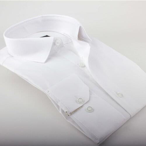 2020 New Arrival Solid Causal Formal Business Long Sleeve Button Down Cotton White Shirt Dress Fashion Autumn Spring Clothing