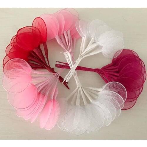 3.5-4CM,100PCS DIY Handmade Materials,Nylon Flower Stocking Making Accessories,Artificial Silk Flower Petals,DIY Decoration Home