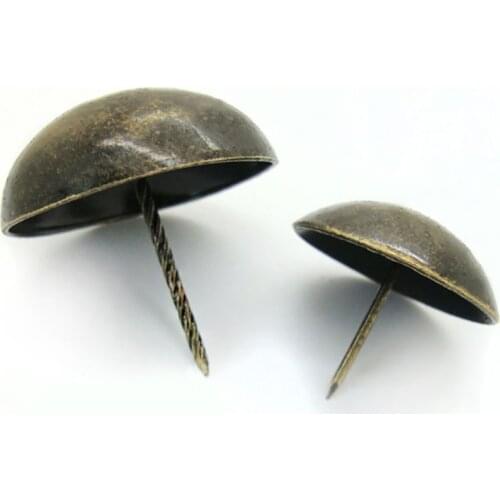 50pcs/lot Pushpin Doornail Box Sofa Thicken Tacks Stud Hardware Antique Bronze Thumbtack Decorative Upholstery Nail Jewelry Gift