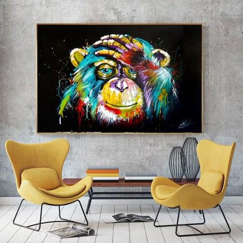 5D Diamond Painting Animal Monkey Abstract Diamond Embroidery Cross Stitch Watercolour Poster Mosaic Diamond Wall Art