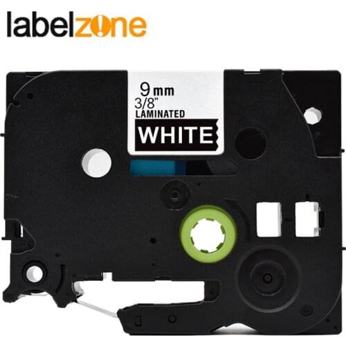 9mm white on black tze325 Compatible Brother p-touch printers tze label Tape laminated ribbon Tze-325 tz325 tz-325 tze tz 325