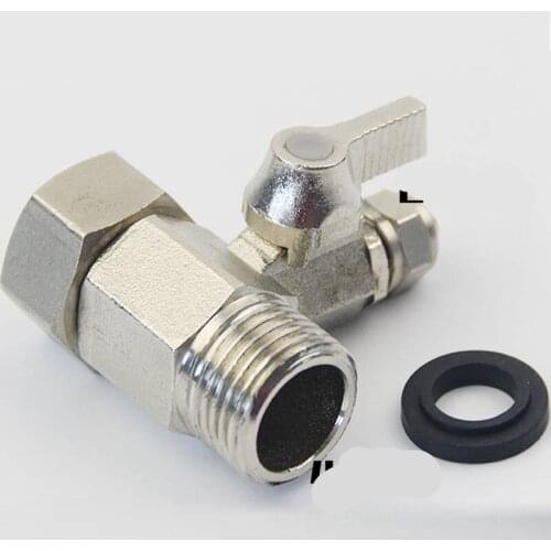 RO Feed Water Adapter 1/2" BSP Threaded Male/Female to 1/4" Ball Valve Tee 3 Way Right Angled Connector Valve Faucet Tap