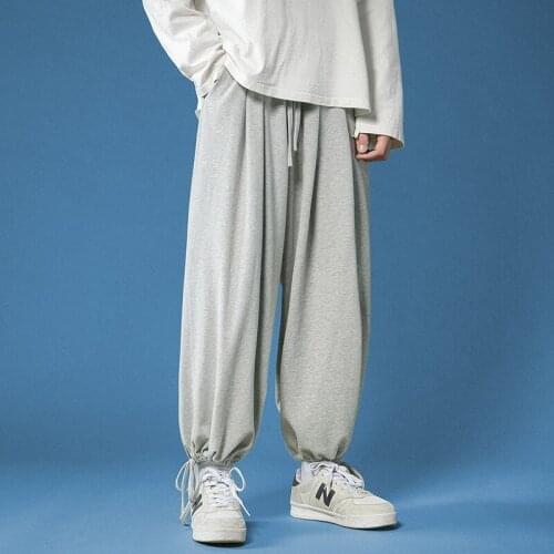 Fashion Casual Harem Pants Mens 2021 Spring Summer New Youth Hip-hop Tide Sports Loose Simple Bloomers Streetwear Trousers