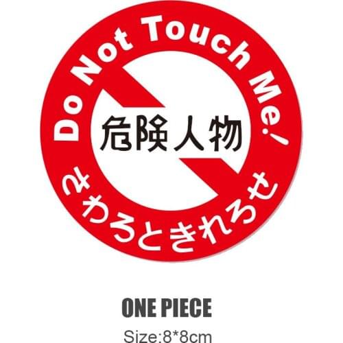 One Piece Stickers Cool Slogan Round Waterproof PVC Stickers laptop Pitcher Luggage Notebook Skateboard Decorate DIY