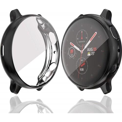 TPU Case for Galaxy Watch Active2 44mm cases Screen Protector Anti-Scratch Soft Protective Bumper for Samsung active2 40mm Cover
