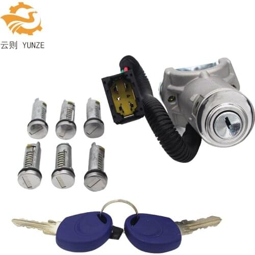 FOR IVECO DAILY 2006-2012 IGNITION SWITCH BARREL DOOR LOCK SET 7PCS