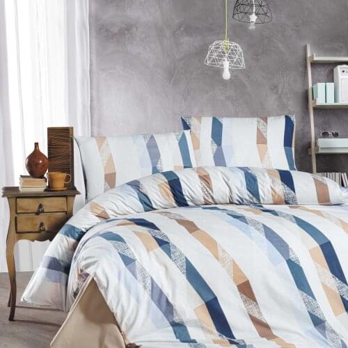 Duvet Cover Set Multicolored, Organic, Cotton, Stone Wash, No Ironing Required, Jacquard Bedding Set, Queen Duvet Cover Set