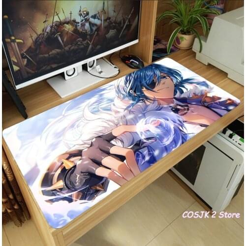 Anime Genshin Impact Kaeya Mouse Pad Thicken Laptop Gaming Mice Mat Desk Keyboard Mat Anti-Slip Playmat Cosplay Decorate Gifts