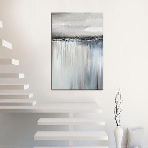 Minimalist Abstract Gray Sailboat Reflection Poster Print Canvas Painting Picture Living Room Home Nordic Decorative Cuadros